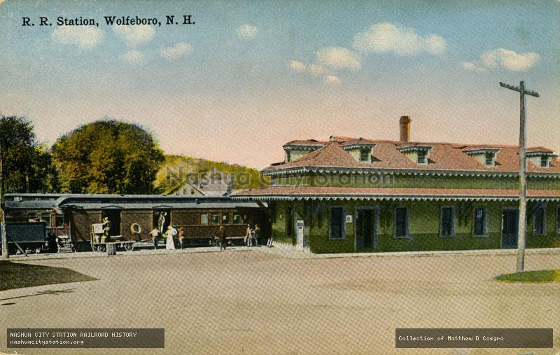 Postcard: Railroad Station, Wolfeboro, New Hampshire